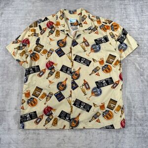 Pride of Hawaii Shirt Mens XL Tan Vtg Tiki Bar Trader Vics Novelty Beer Aloha